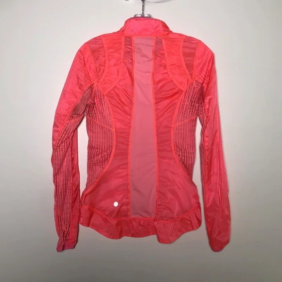 RARE vintage lululemon Run: Nothing But Run Jacket in POP ORANGE - Picture 6 of 10